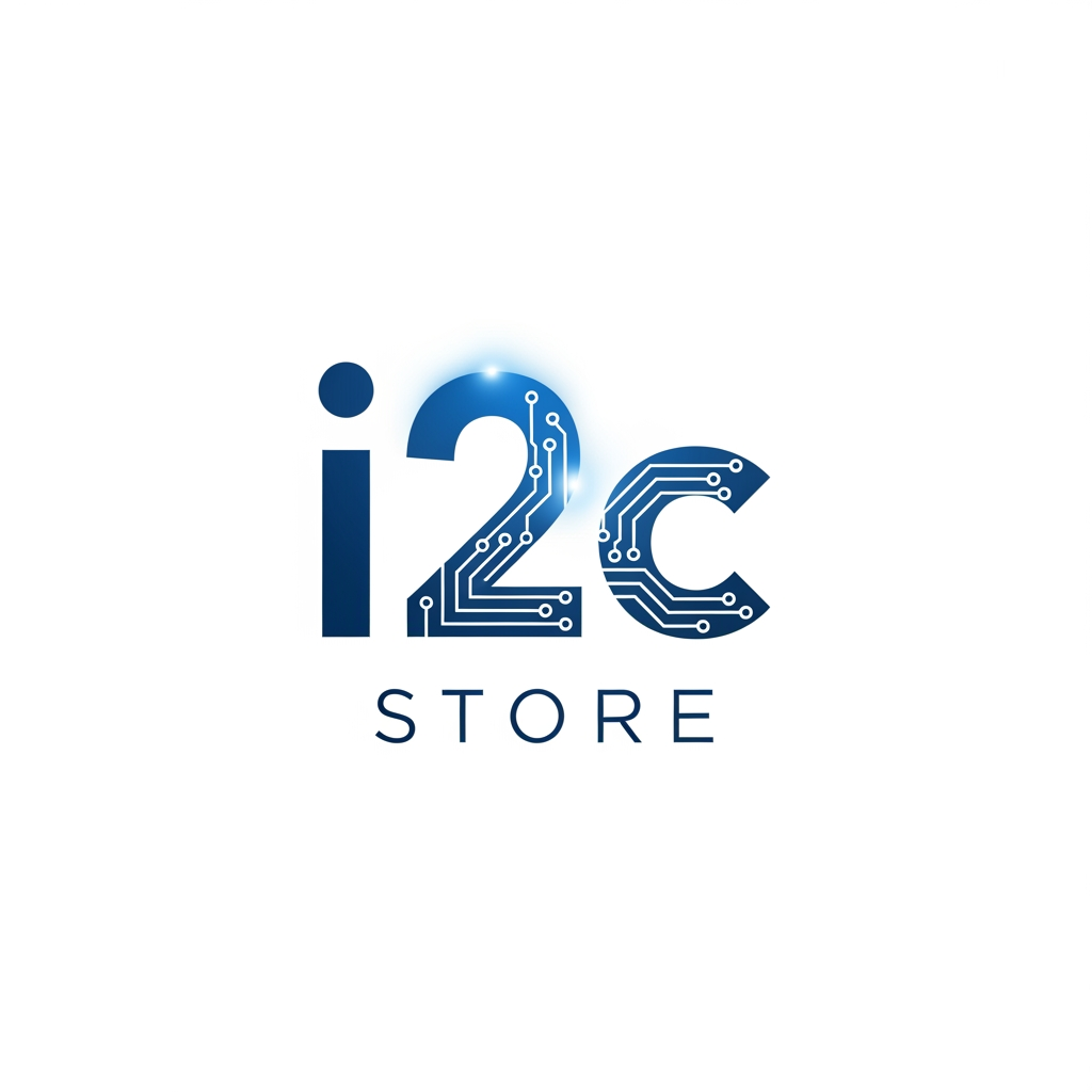AI Design for i started new mobile store name is i2c store i want to simple and creative logo