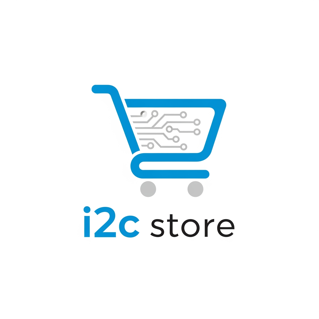 AI Design for i2c store mobile store logo simple and creative