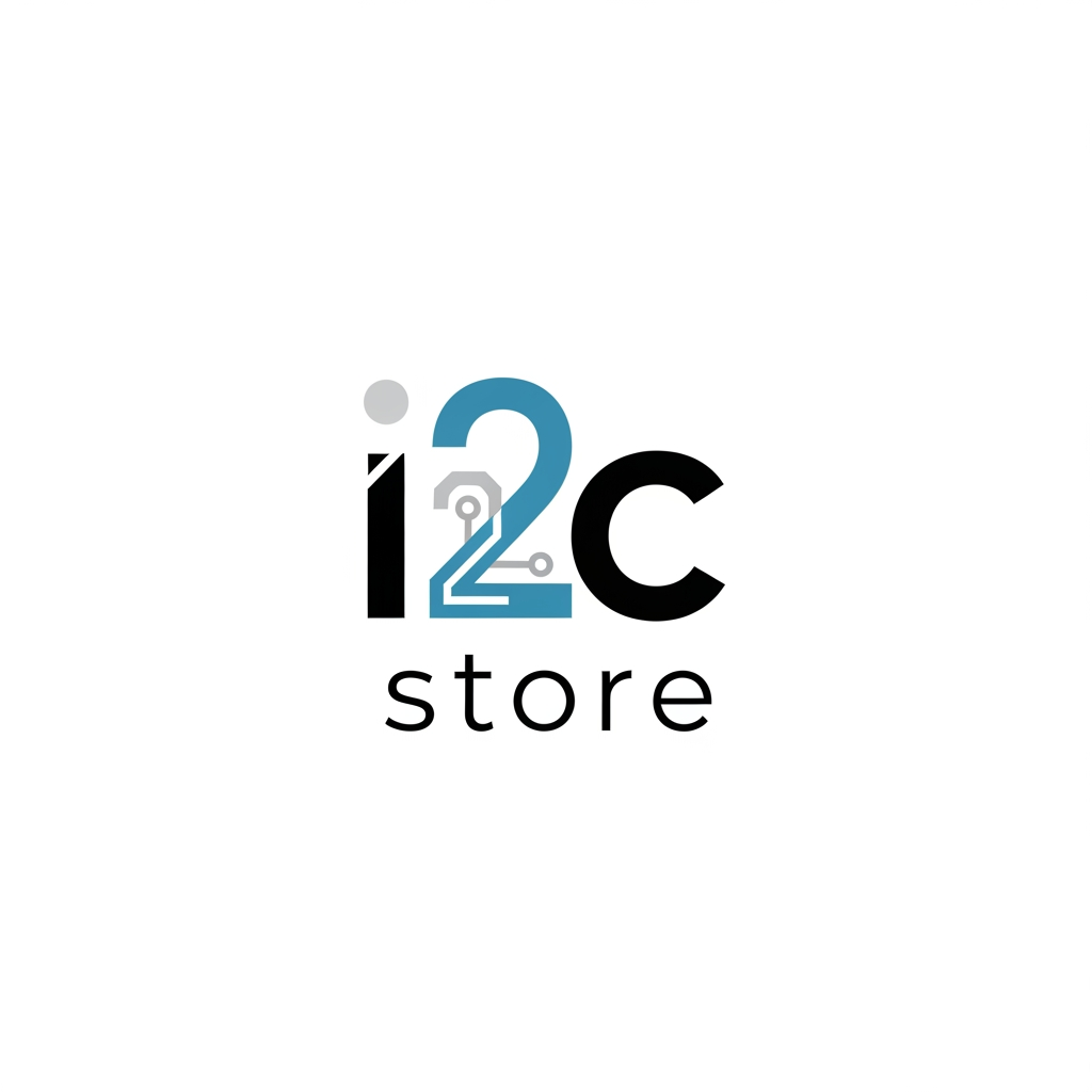 AI Design for i started new mobile store name is i2c store i want to simple and creative logo