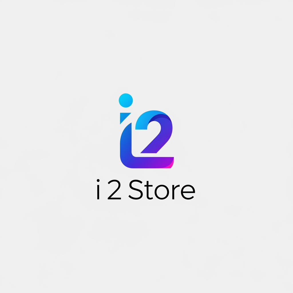 AI Design for i started in new store for mobile i want logo simple and creative name is i 2 store