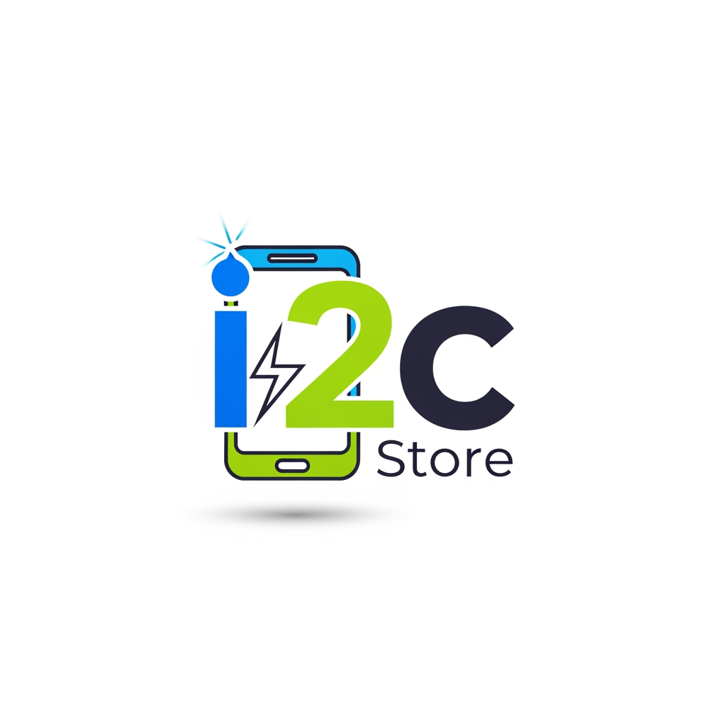 AI Design for i2c store mobile store logo