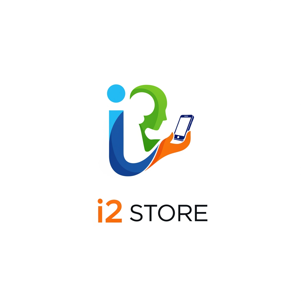 AI Design for i started in new store for mobile i want logo simple and creative name is i 2 store