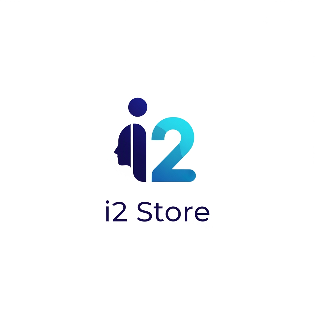 AI Design for i started in new store for mobile i want logo simple and creative name is i 2 store