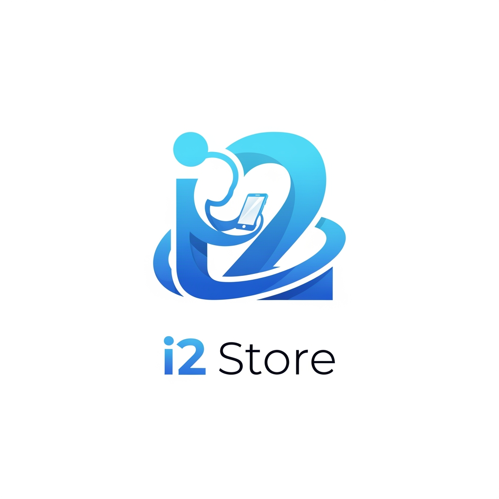 AI Design for i started in new store for mobile i want logo simple and creative name is i 2 store