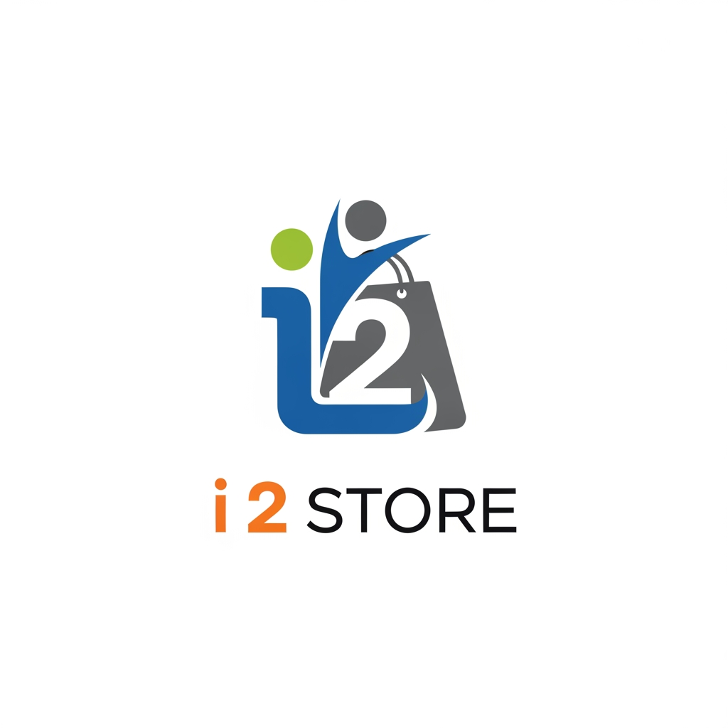 AI Design for i started in new store for mobile i want logo simple and creative name is i 2 store