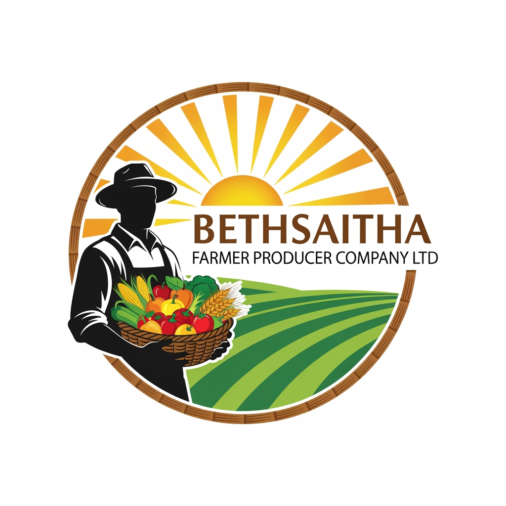AI Design for I want to create logo for ( Bethsaitha Farmer Producer company Ltd)