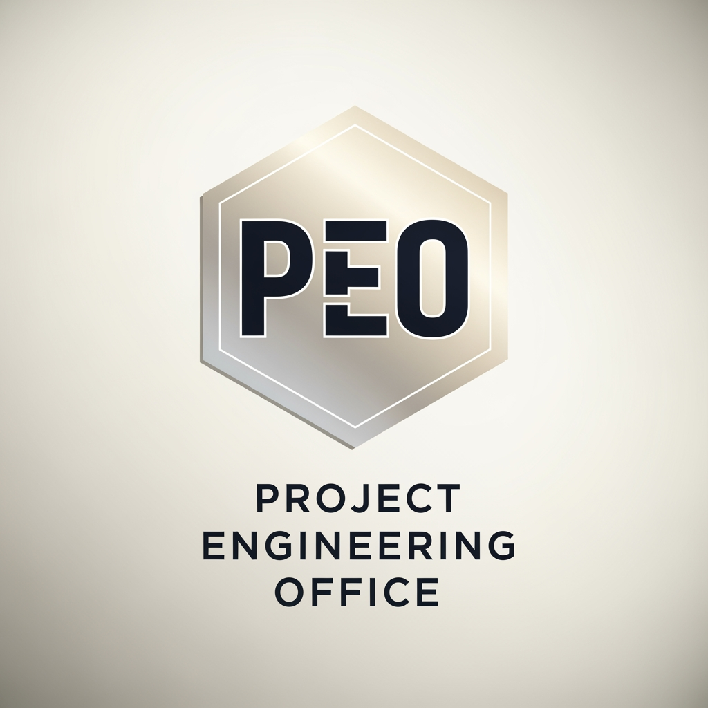 AI Design for from the first picture take the PEO and put it inside the hexagon and the extention of the PEO under it is Project Engineering Office