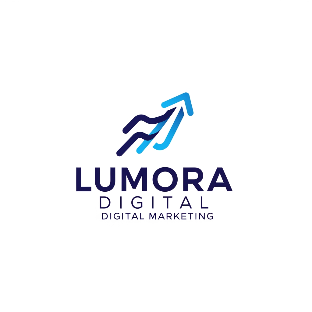 AI Design for Generate a professional, high-quality digital marketing logo for a business named Lumora Digital. The business is a Digital marketing. The design should convey a sense of trust, innovation, and growth.
Use a modern and minimalist style with clean lines. Incorporate a clever visual icon that represents digital connectivity, . Use a professional and sleek color palette of navy blue, electric blue, and crisp white.
Place the logo icon cleanly above the text. The typography for the business name should be a bold, professional, sans-serif font. Ensure the background is flat white, the design is scalable, and do not include any 3D mockups.