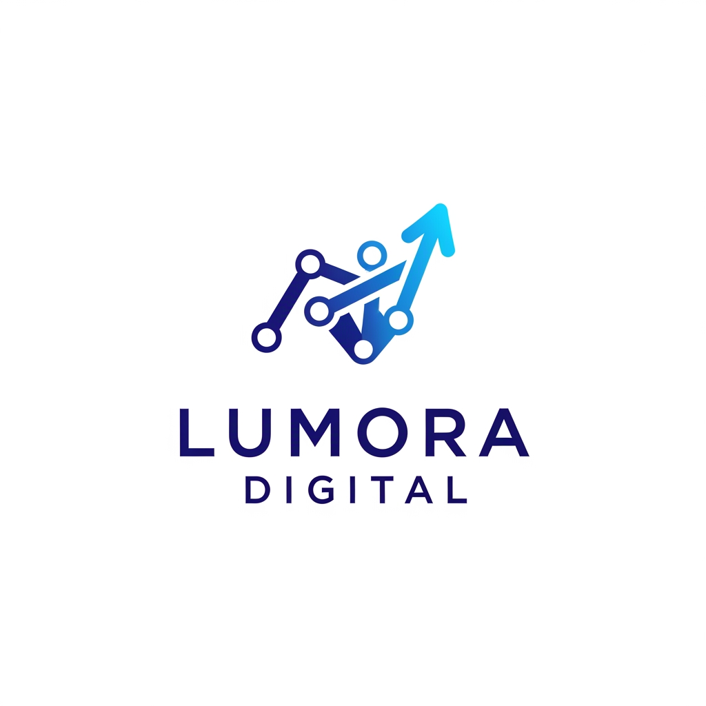 AI Design for Generate a professional, high-quality digital marketing logo for a business named Lumora Digital. The business is a Digital marketing. The design should convey a sense of trust, innovation, and growth.
Use a modern and minimalist style with clean lines. Incorporate a clever visual icon that represents digital connectivity, . Use a professional and sleek color palette of navy blue, electric blue, and crisp white.
Place the logo icon cleanly above the text. The typography for the business name should be a bold, professional, sans-serif font. Ensure the background is flat white, the design is scalable, and do not include any 3D mockups.