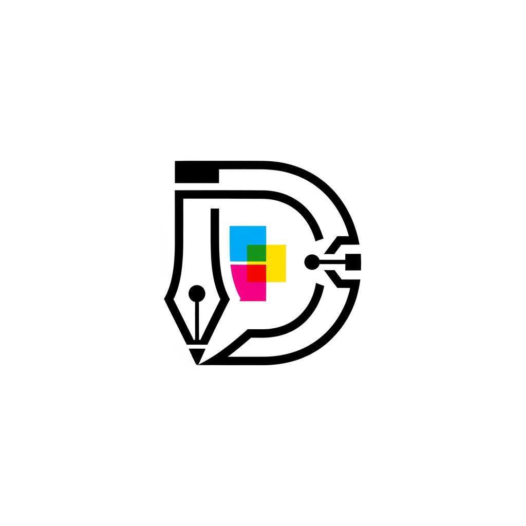 AI Design for Create a modern, premium, and professional logo icon for an advertising and graphic design company. Design a unique creative symbol combining elements of a pencil, pen tool, color palette, print media, , and digital marketing. The icon should be minimal, clean, memorable, and suitable for branding, printing, signage, social media, and business cards. Use geometric shapes and negative space techniques. Luxury corporate style, vector logo, flat design, high-end branding, balanced composition, sharp details, white background. No mockup, no 3D, no watermark, no extra text. Icon only.


Create a modern luxury logo icon by creatively merging the letters "D"with graphic design and advertising elements such as a pencil, pen tool, print media, CMYK color concept, and digital marketing symbol. Minimalist vector logo, premium branding style, clean lines, professional corporate identity, memorable mark, flat design, white background, high quality, icon only, no text, no mockup.