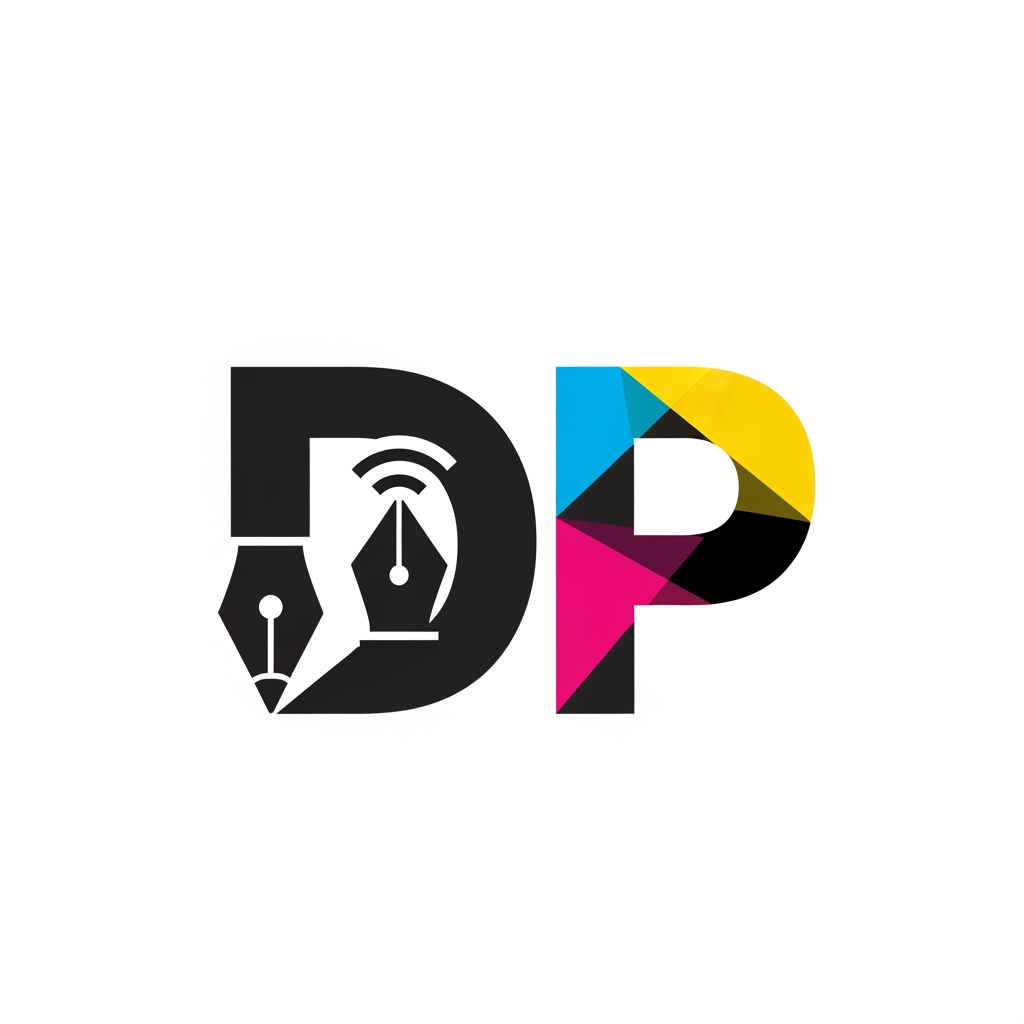 AI Design for Create a modern, premium, and professional logo icon for an advertising and graphic design company. Design a unique creative symbol combining elements of a pencil, pen tool, color palette, print media, CMYK colors, and digital marketing. The icon should be minimal, clean, memorable, and suitable for branding, printing, signage, social media, and business cards. Use geometric shapes and negative space techniques. Luxury corporate style, vector logo, flat design, high-end branding, balanced composition, sharp details, white background. No mockup, no 3D, no watermark, no extra text. Icon only.

DP letter include cheyyanenkil:

Create a modern luxury logo icon by creatively merging the letters "D" and "P" with graphic design and advertising elements such as a pencil, pen tool, print media, CMYK color concept, and digital marketing symbol. Minimalist vector logo, premium branding style, clean lines, professional corporate identity, memorable mark, flat design, white background, high quality, icon only, no text, no mockup.