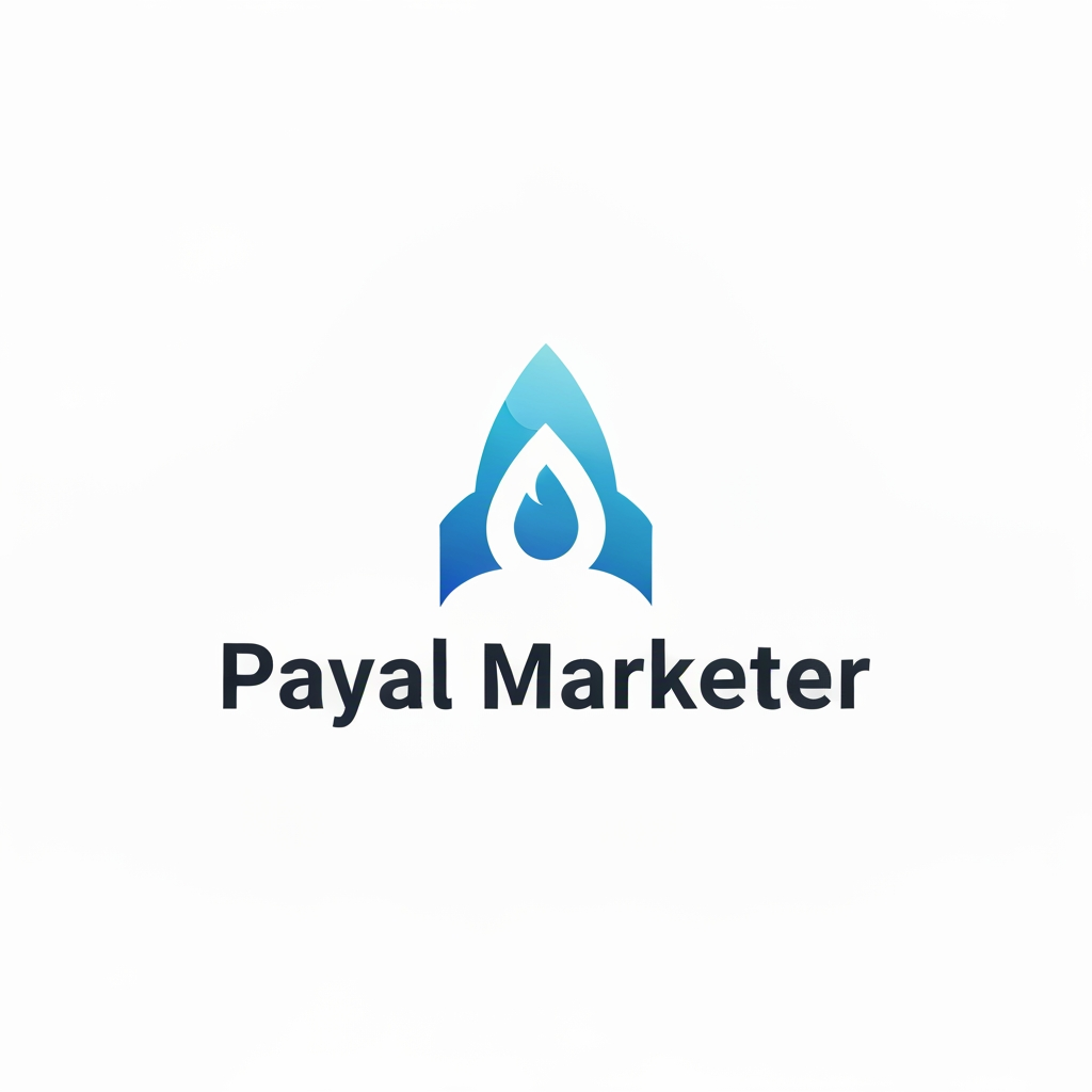 AI Design for I am a digital marketer and I have create an meta fb account and want a profile picture for the account my business is advertising and marketing and my business name is payal marketer please give me a professional logo