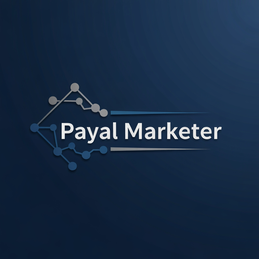 AI Design for I am a digital marketer and I have create an meta fb account and want a profile picture for the account my business is advertising and marketing and my business name is payal marketer please give me a professional logo