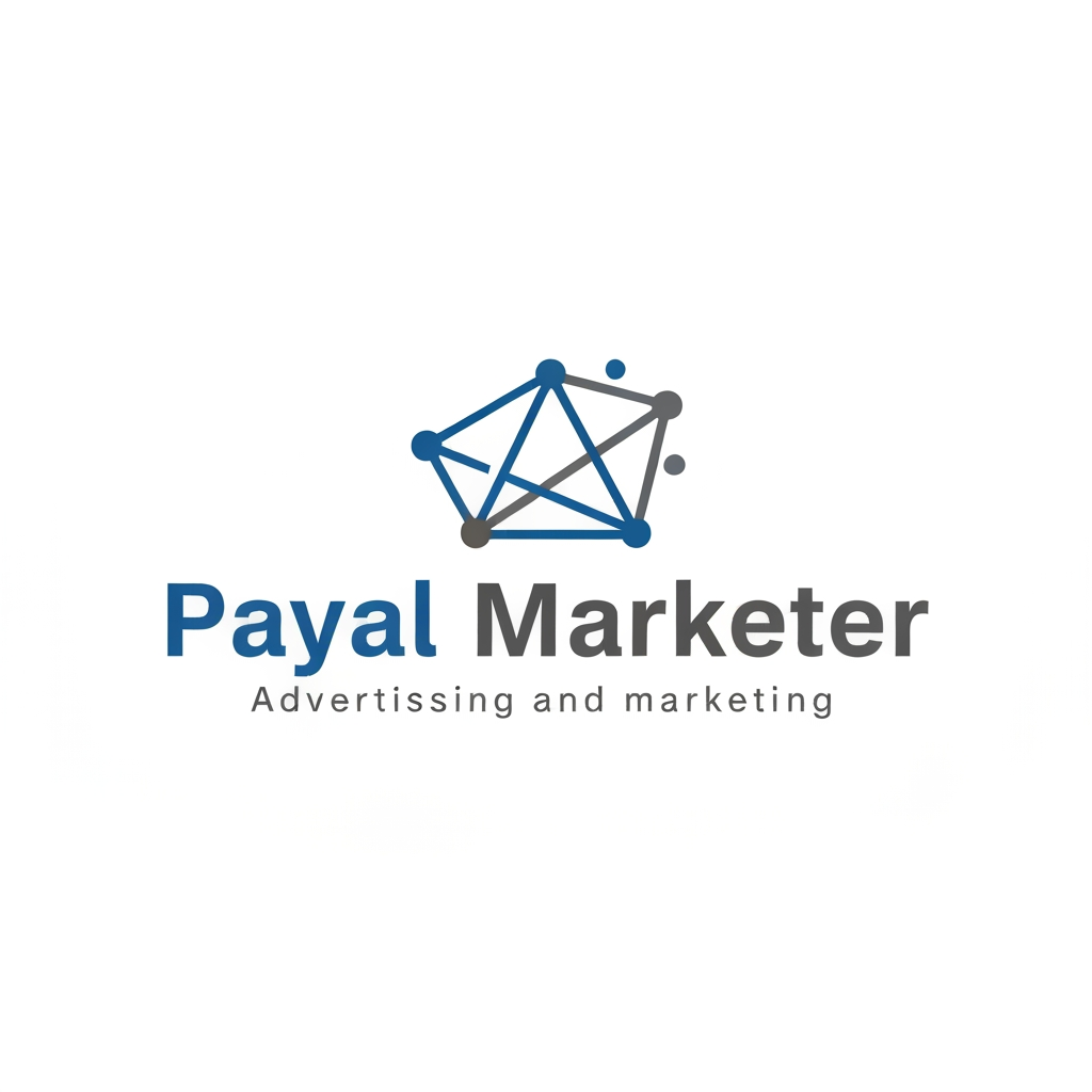 AI Design for I am a digital marketer and I have create an meta fb account and want a profile picture for the account my business is advertising and marketing and my business name is payal marketer please give me a professional logo