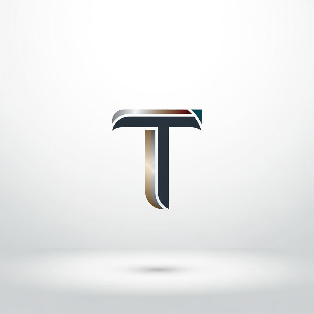 AI Design for create logo T like professional and aesthetic