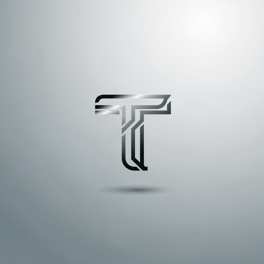 AI Design for create logo T like professional