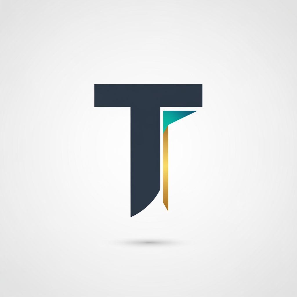 AI Design for create logo T like professional