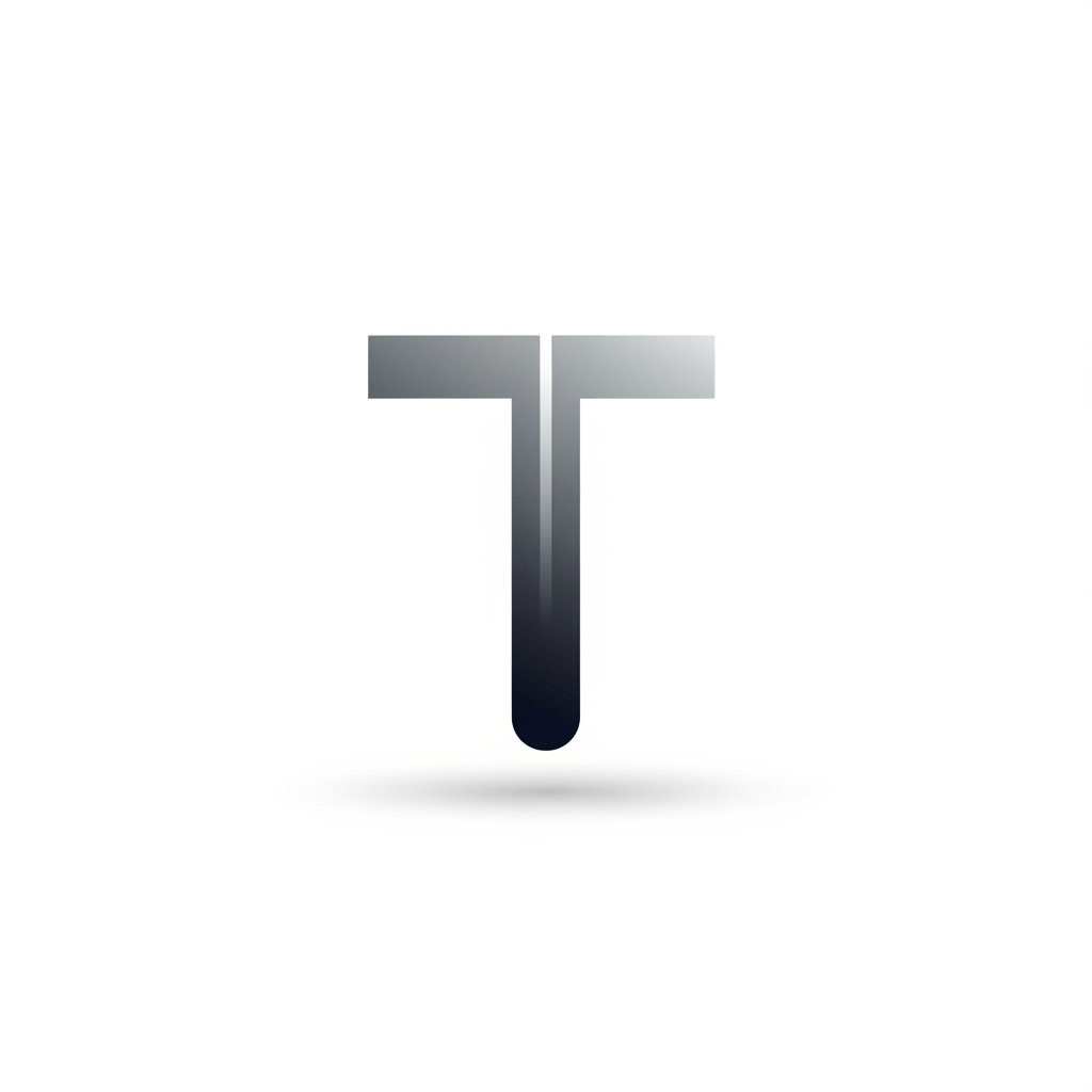 AI Design for create logo T like professional and aesthetic