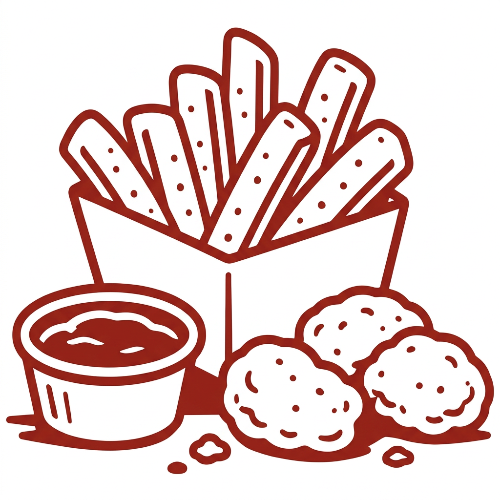 AI Design for The following reference images are provided:
- Reference A corresponds to the attached image for the asset "pommes".

User request:
pommes remove background