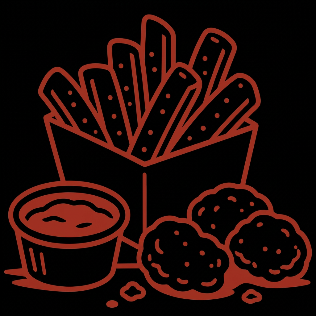 AI Design for The following reference images are provided:
- Reference A corresponds to the attached image for the asset "pommes".

User request:
pommes  convert to vector