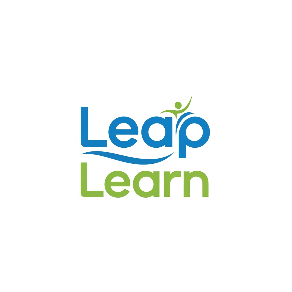 AI Design for "Leap Learn" can you generate a text logo for it