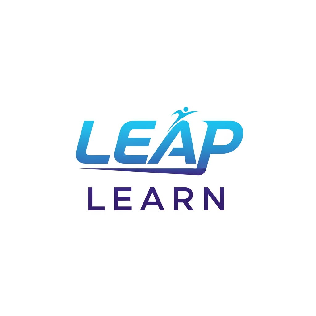 AI Design for "Leap Learn" can you generate a text logo for it