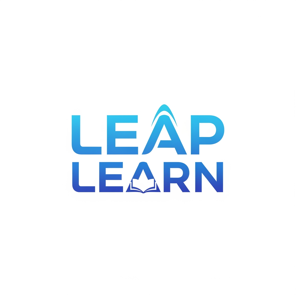 AI Design for "Leap Learn" can you generate a text logo for it