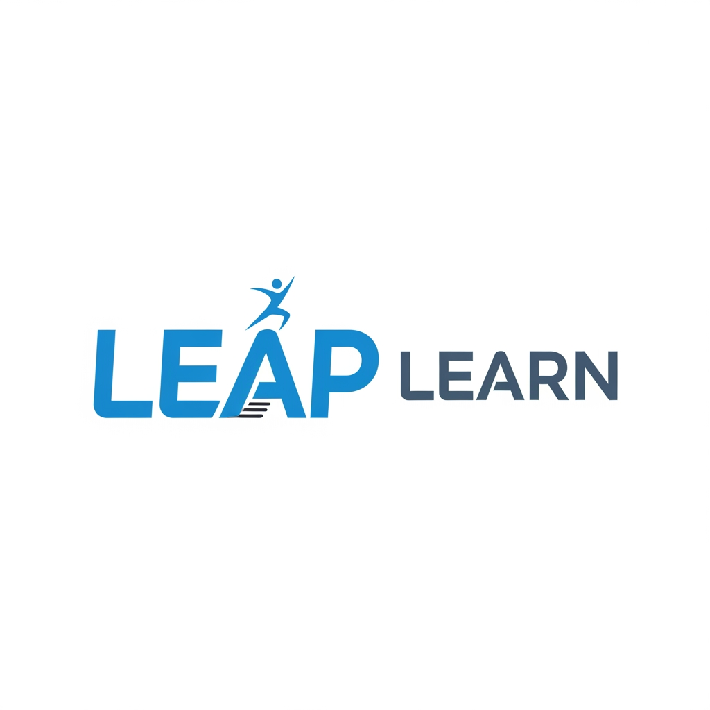 AI Design for "Leap Learn" can you generate a text logo for it