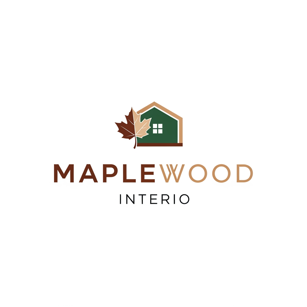 AI Design for i want to creat a logo for my interior design firm named " maplewood interio"