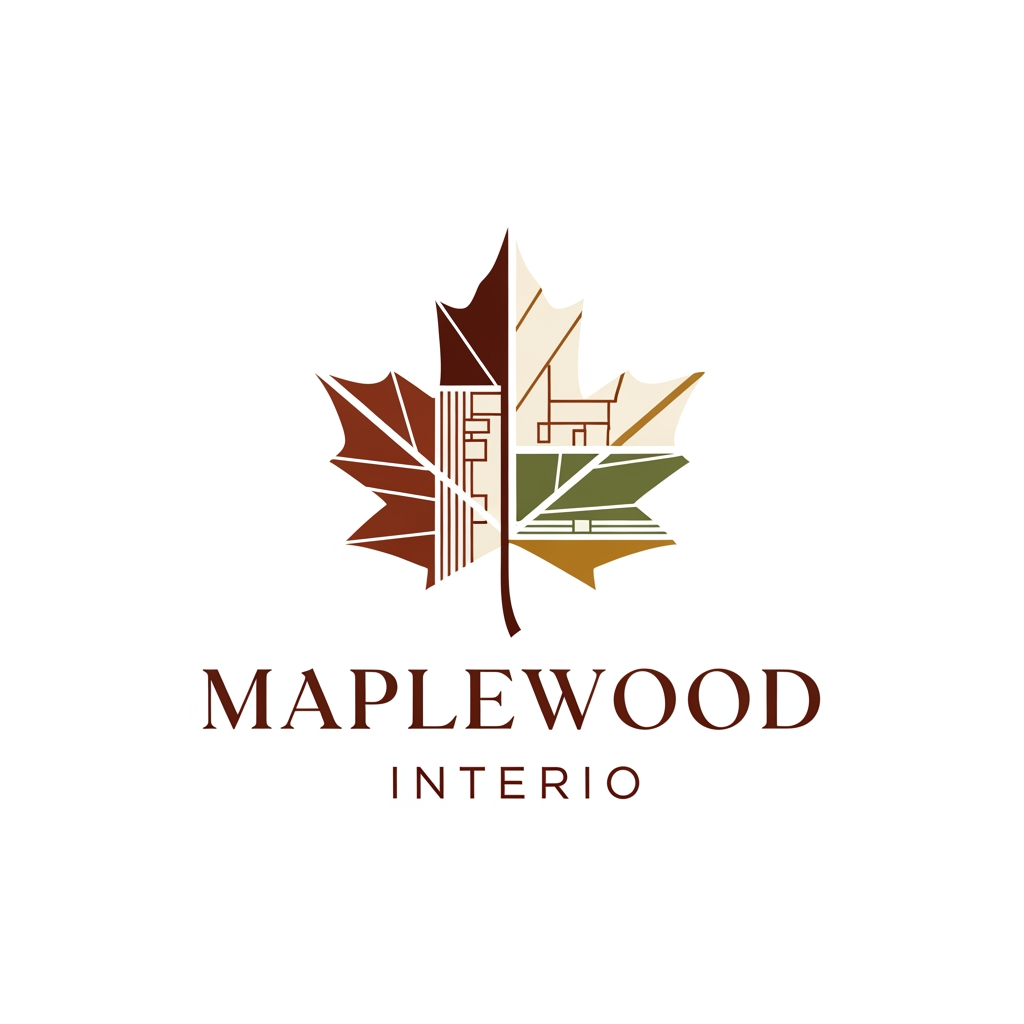 AI Design for i want to creat a logo for my interior design firm named " maplewood interio"