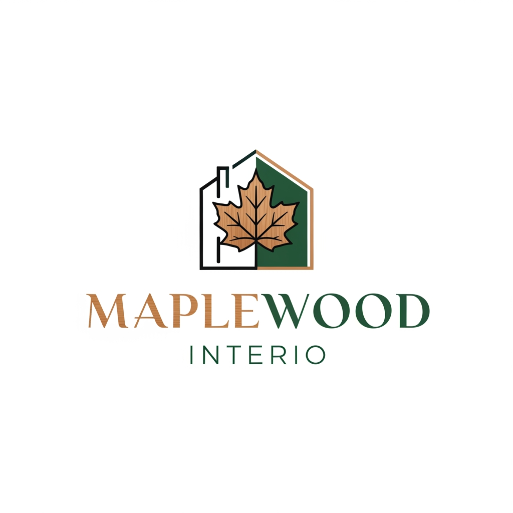 AI Design for i want to creat a logo for my interior design firm named " maplewood interio"