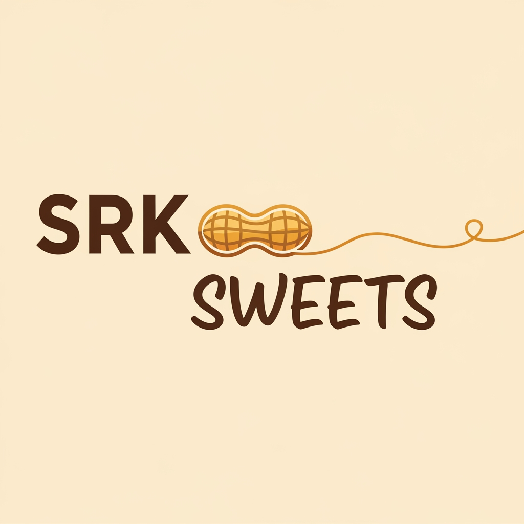 AI Design for here i want a logo for our peanut candy business it is named SRK SWEETS. I WILL choose the second one but i need some custumisations could you change it for me
