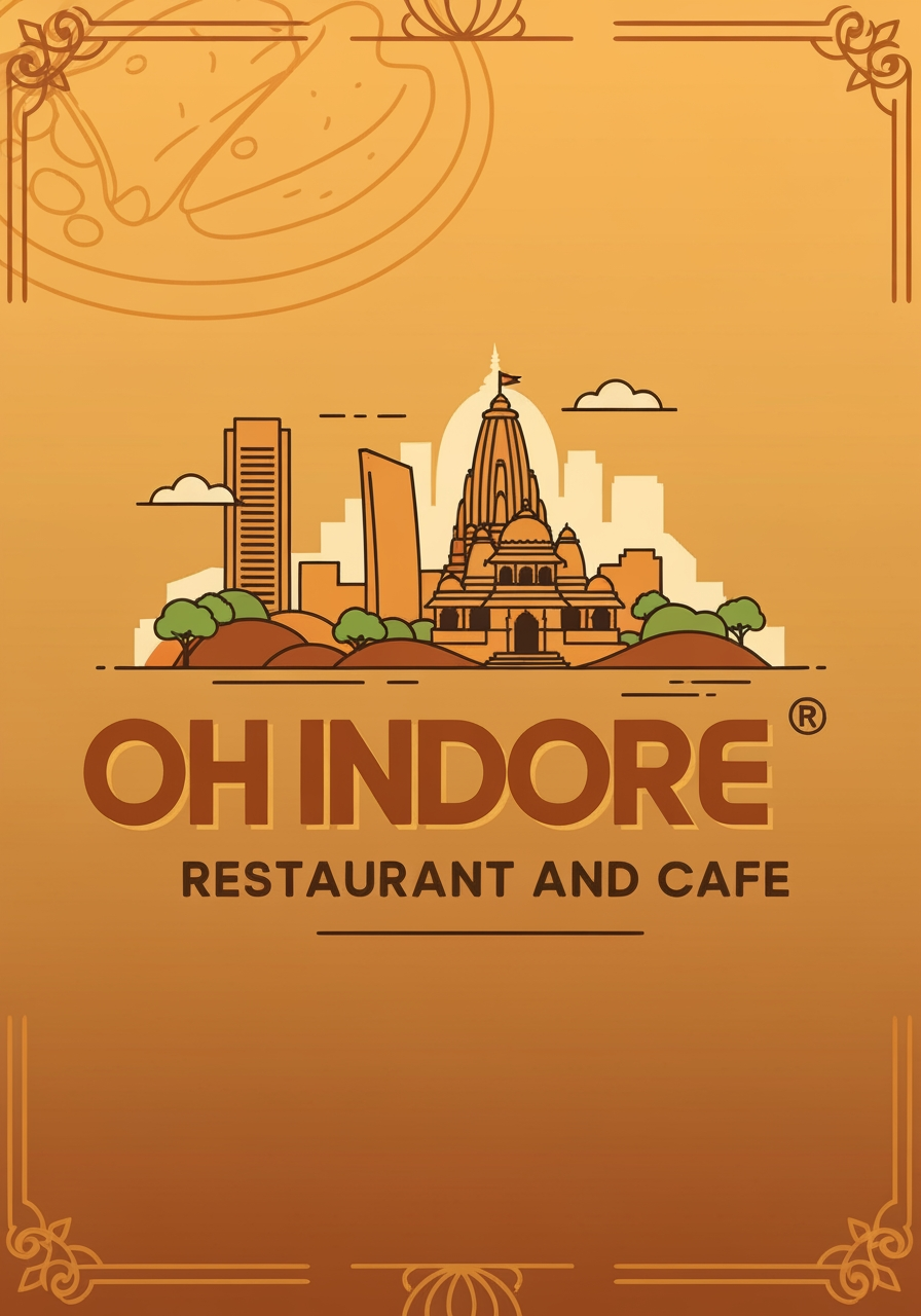AI Design for ( logo name :Oh Indore Restaurant and cafe ) create a logo for poster design