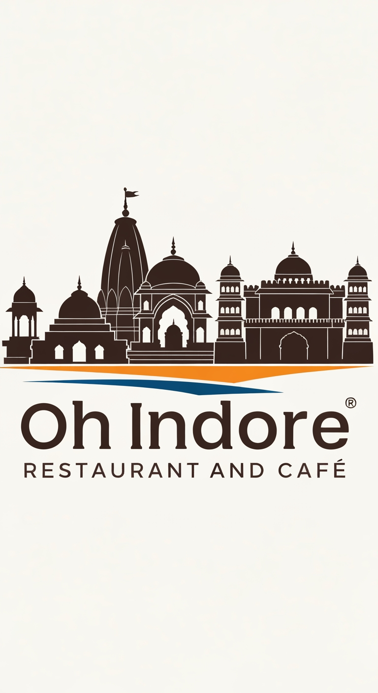 AI Design for ( logo name :Oh Indore Restaurant and cafe ) create a logo