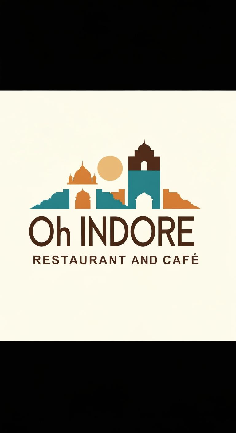 AI Design for ( Oh Indore Restaurant and cafe ) create a logo