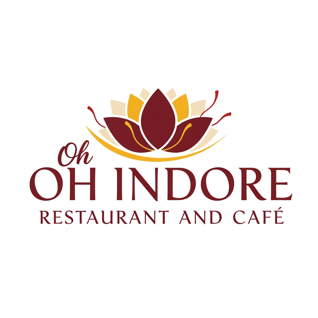 AI Design for create a logo for this name oh indore resraurant and cafe