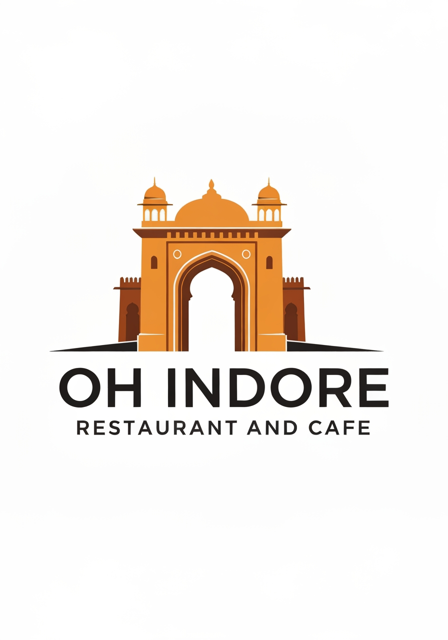 AI Design for ( logo name :Oh Indore Restaurant and cafe ) create a logo