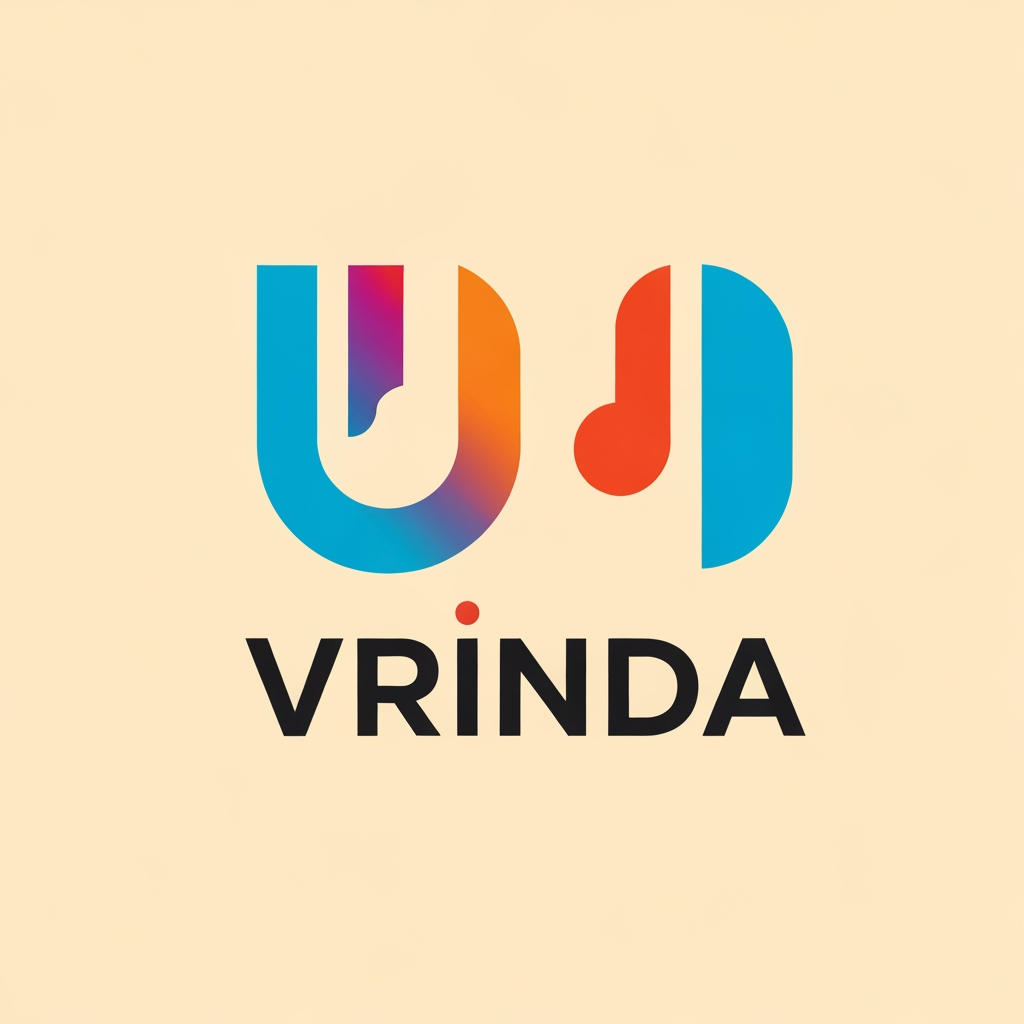 AI Design for generat emake a logo for vrinda by visuals something unique eye catching chahnge
