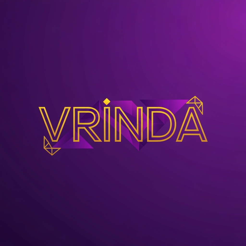 AI Design for generat emake a logo for vrinda by visuals something unique eye catching