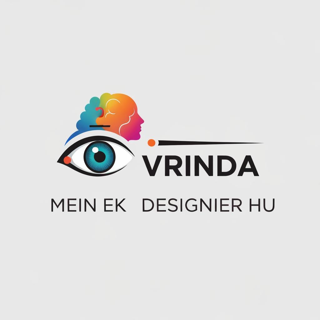 AI Design for generat emake a logo for my company mein ek graphic designer hu name vrinda by visuals something unique eyecathing