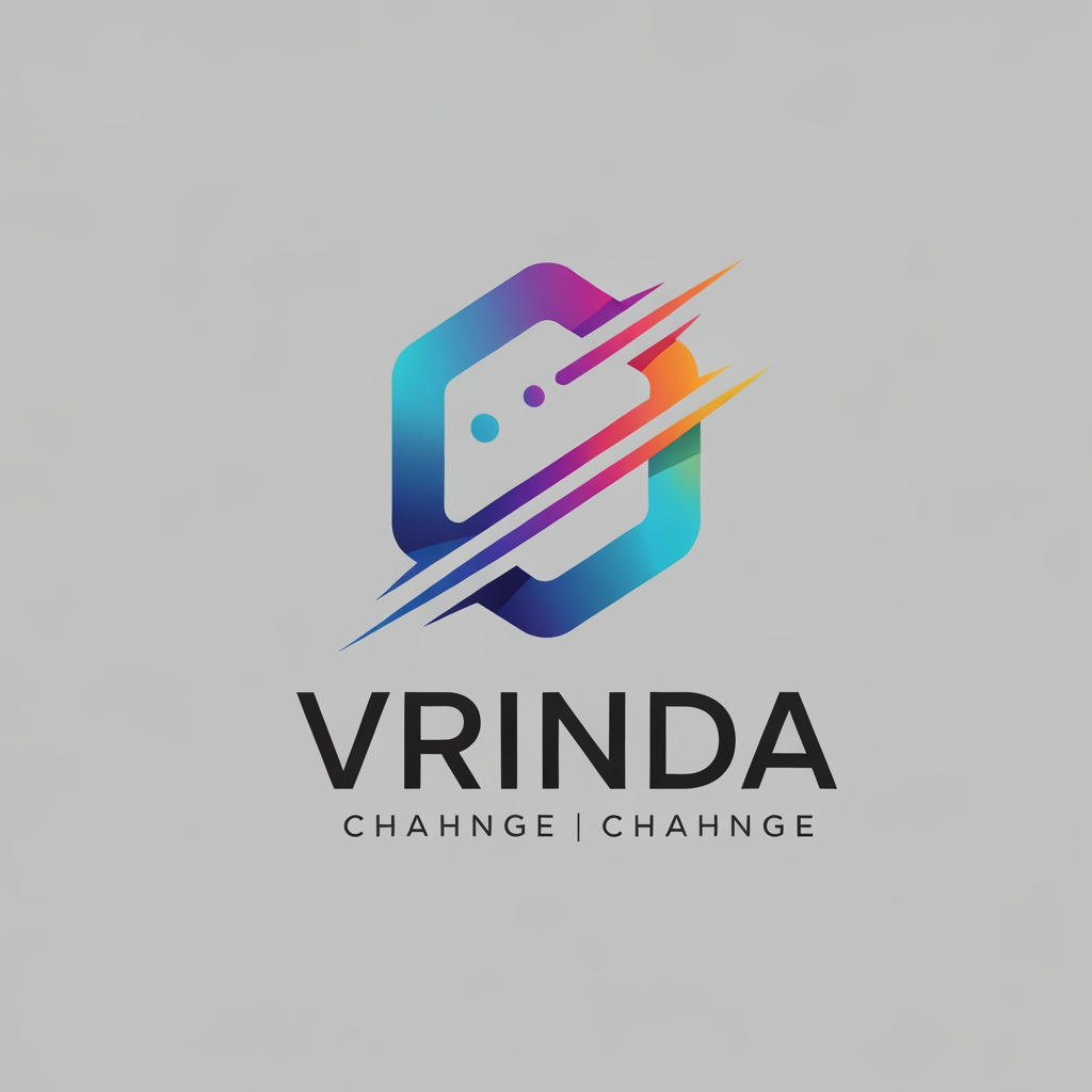 AI Design for generat emake a logo for vrinda by visuals something unique eye catching chahnge chahnge