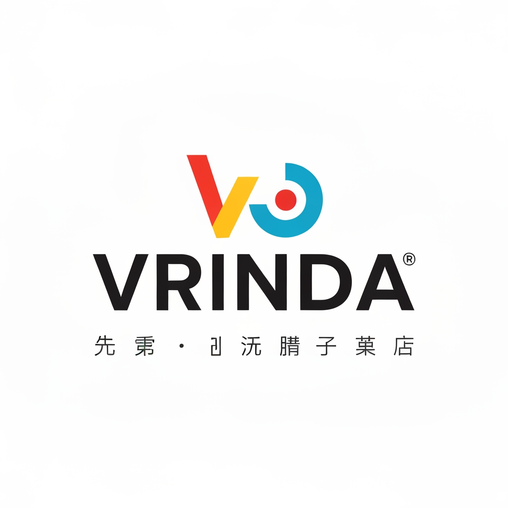 AI Design for generat emake a logo for vrinda by visuals something unique eye catching chahnge chahnge