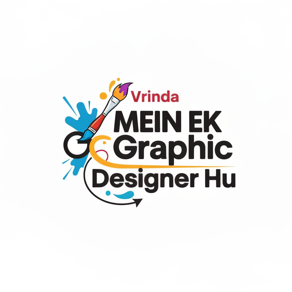 AI Design for generat emake a logo for my company mein ek graphic designer hu name vrinda by visuals something unique eyecathing