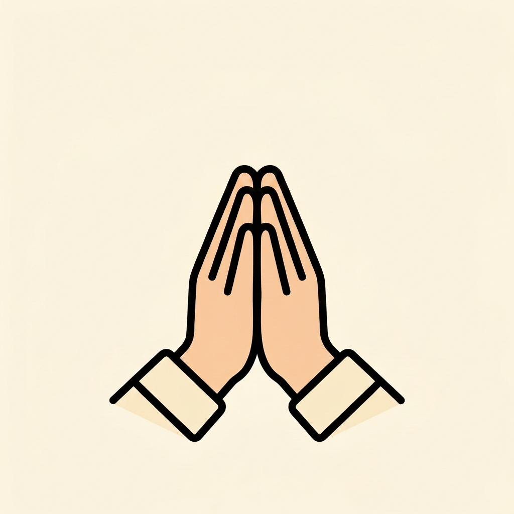 AI Design for Создай одну простую и понятную картинку-символ 🙏 Prayer для детей и взрослых с аутизмом на основе прикрепленного примера и абсолютно точно на основе этой эмоджи - 🙏 ( без лишних добавлений вокруг) . Символ должен передавать одно действие, предмет или эмоцию без лишних деталей и фона.
Требования:
Используй легкие цвета.
Один символ на картинку.
Высокий контраст.
Без текста и подписей.
Чёткие контуры и простые формы.
Дружелюбный, спокойный визуальный стиль.
Размер и композиция одинаковы для всех символов.