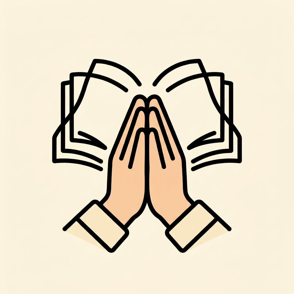 AI Design for Создай одну простую и понятную картинку-символ 🙏 Prayer для детей и взрослых с аутизмом на основе прикрепленного примера и абсолютно точно на основе этой эмоджи - 🙏 ( без лишних добавлений вокруг) . Символ должен передавать одно действие, предмет или эмоцию без лишних деталей и фона.
Требования:
Используй легкие цвета.
Один символ на картинку.
Высокий контраст.
Без текста и подписей.
Чёткие контуры и простые формы.
Дружелюбный, спокойный визуальный стиль.
Размер и композиция одинаковы для всех символов.