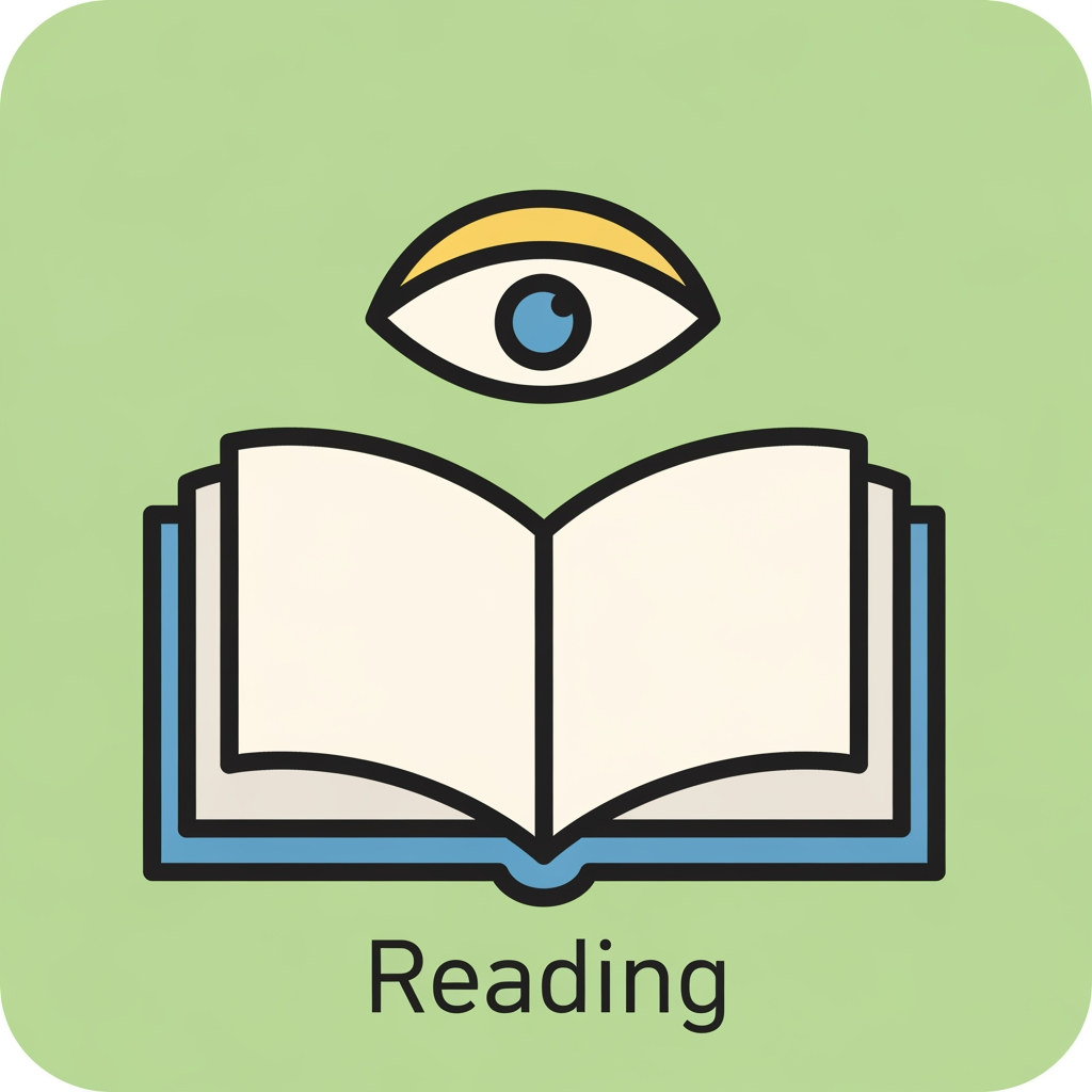 AI Design for Создай одну простую и понятную картинку-символ 📖 Reading для детей и взрослых с аутизмом. символ должен передавать одно действие, предмет или эмоцию без лишних деталей и фона.
Требования:
Используй легкие цвета.
Один символ на картинку.
Высокий контраст.
Без текста и подписей.
Чёткие контуры и простые формы.
Дружелюбный, спокойный визуальный стиль.
Размер и композиция одинаковы для всех символов.