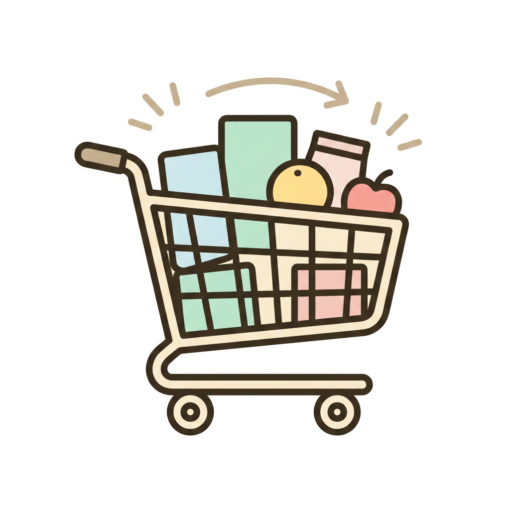 AI Design for Создай одну простую и понятную картинку-символ 🛒 Shopping для детей и взрослых с аутизмом на основе прикрепленного примера и абсолютно точно на основе этой эмоджи - 🛒 ( без лишних добавлений вокруг) . Символ должен передавать одно действие, предмет или эмоцию без лишних деталей и фона.
Требования:
Используй легкие цвета.
Один символ на картинку.
Высокий контраст.
Без текста и подписей.
Чёткие контуры и простые формы.
Дружелюбный, спокойный визуальный стиль.
Размер и композиция одинаковы для всех символов.