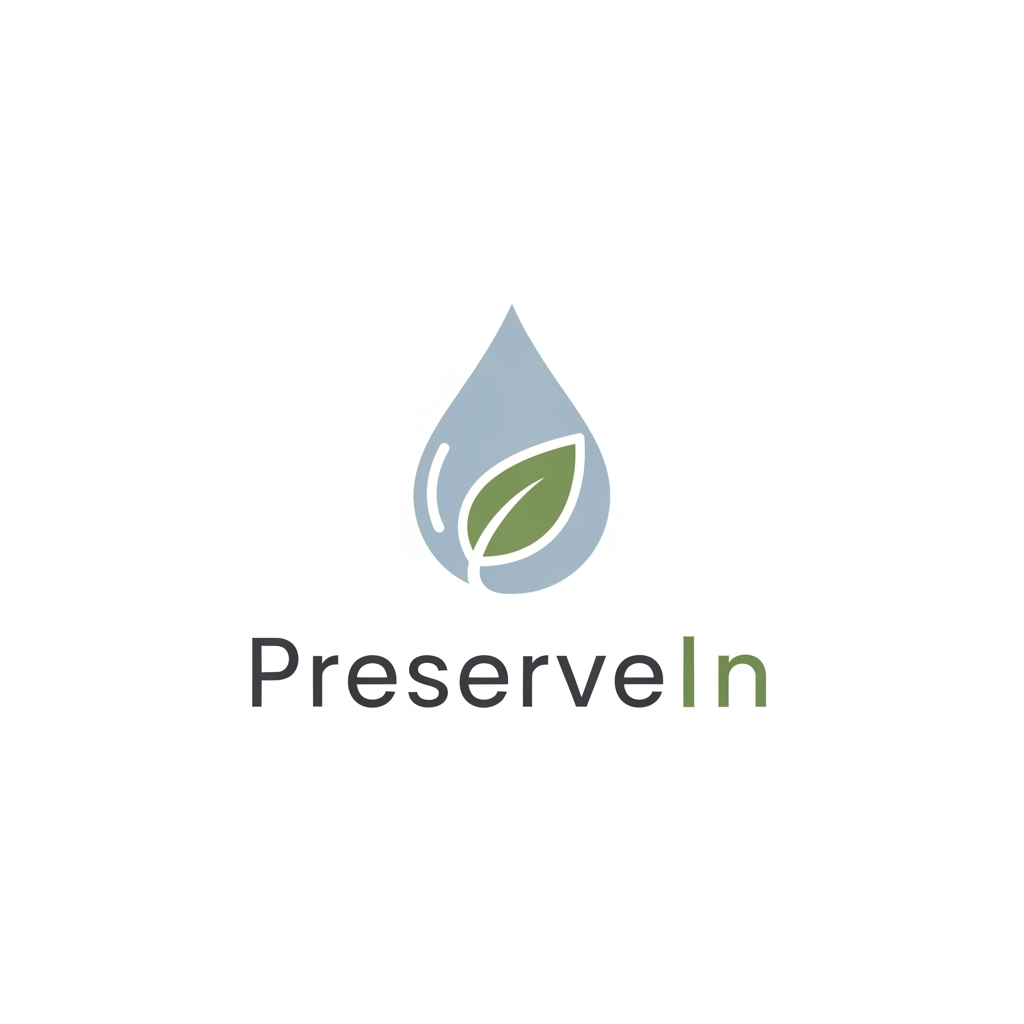 AI Design for Create a logo for a brand named PreserveIn. The logo should be simple and clean.We are a dehydration business