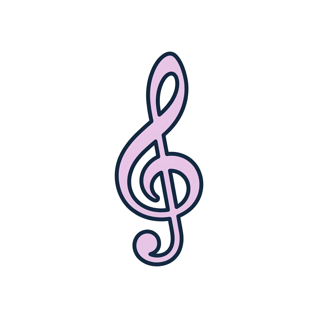 AI Design for Создай очень простую и понятную картинку-символ 🎼 Music Lesson детей и взрослых с аутизмом. Без каких либо добавлений вокруг символа. Символ должен передавать одно действие, предмет или эмоцию без лишних деталей и фона. Сделай белый фон. Сделай этот символ - 🎼 на основе примера.
Требования:
Минималистичный стиль.
Используй легкие цвета.
Один символ на картинку.
Высокий контраст.
Без текста и подписей.
Чёткие контуры и простые формы.
Дружелюбный, спокойный визуальный стиль.
Размер и композиция одинаковы для всех символов.