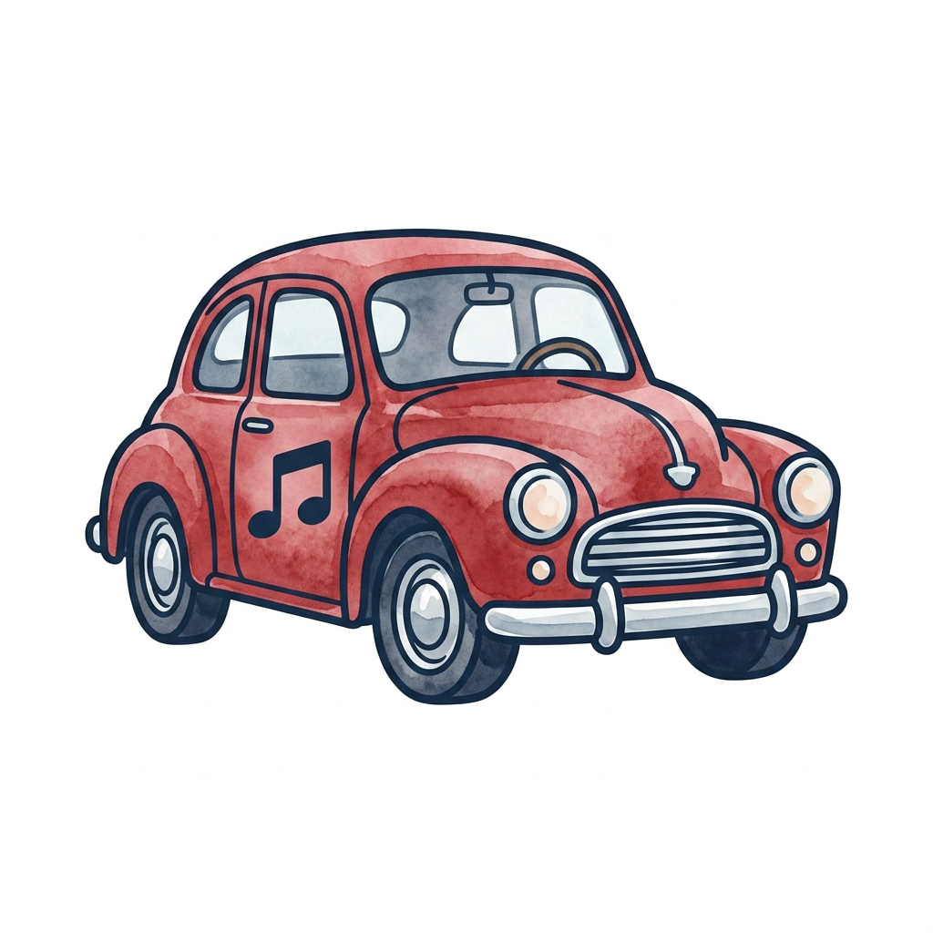 AI Design for Создай картинку красная машина на основе прикрепленной картинки и эмоджи 🚗